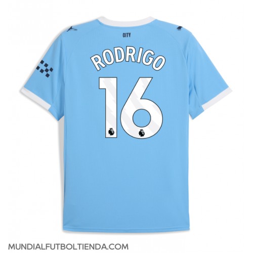 Camiseta Manchester City Rodri Hernandez #16 Primera Equipación Replica 2025-26 mangas cortas